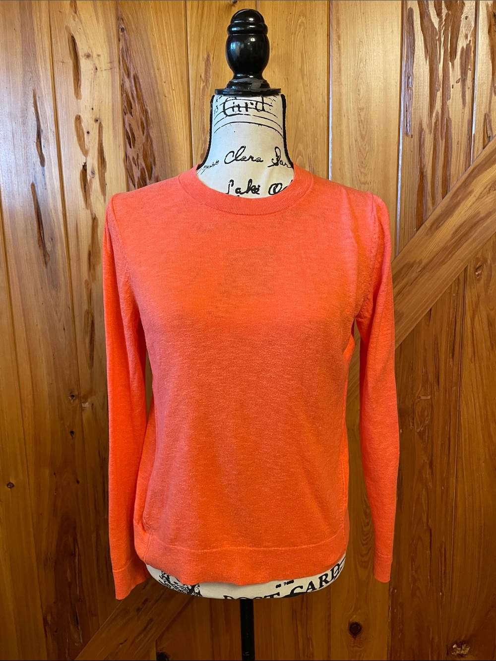 Gap vintage cotton viscose Crewneck Women's sweater in Bright Fire Coral